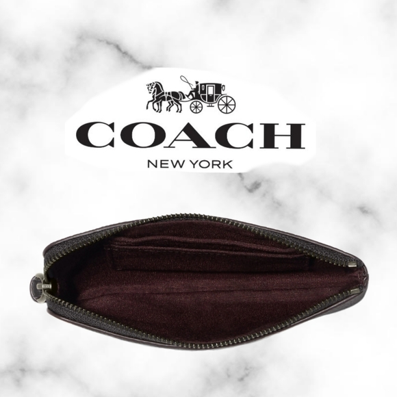 Coach Corner Zip Wristlet With Cancer Sign - Picture 2 of 6